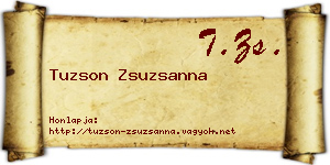 Tuzson Zsuzsanna névjegykártya