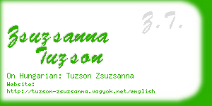 zsuzsanna tuzson business card